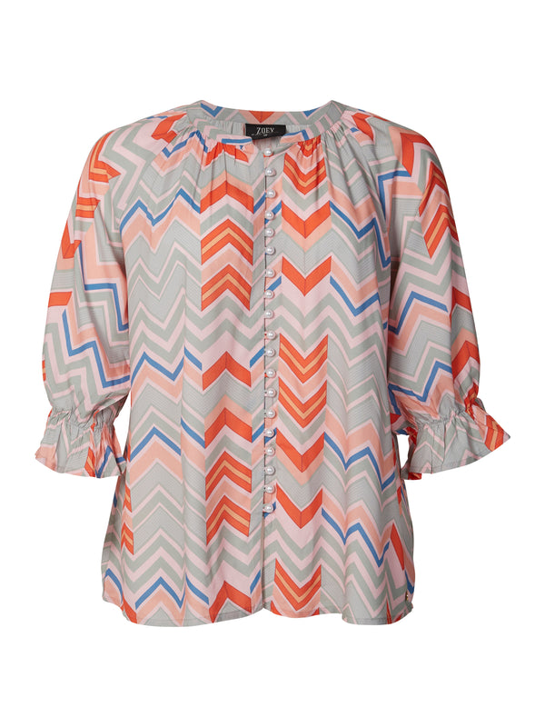 ZOEY ADA BLOUSE Bluser 647 Orange Peel