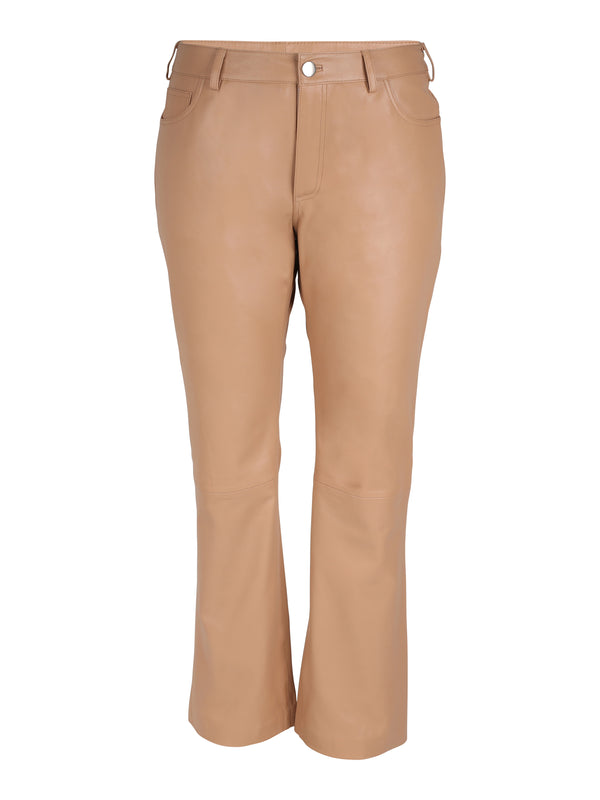 ZOEY ALINE LEATHER PANTS Bukser 219 Trench Camel