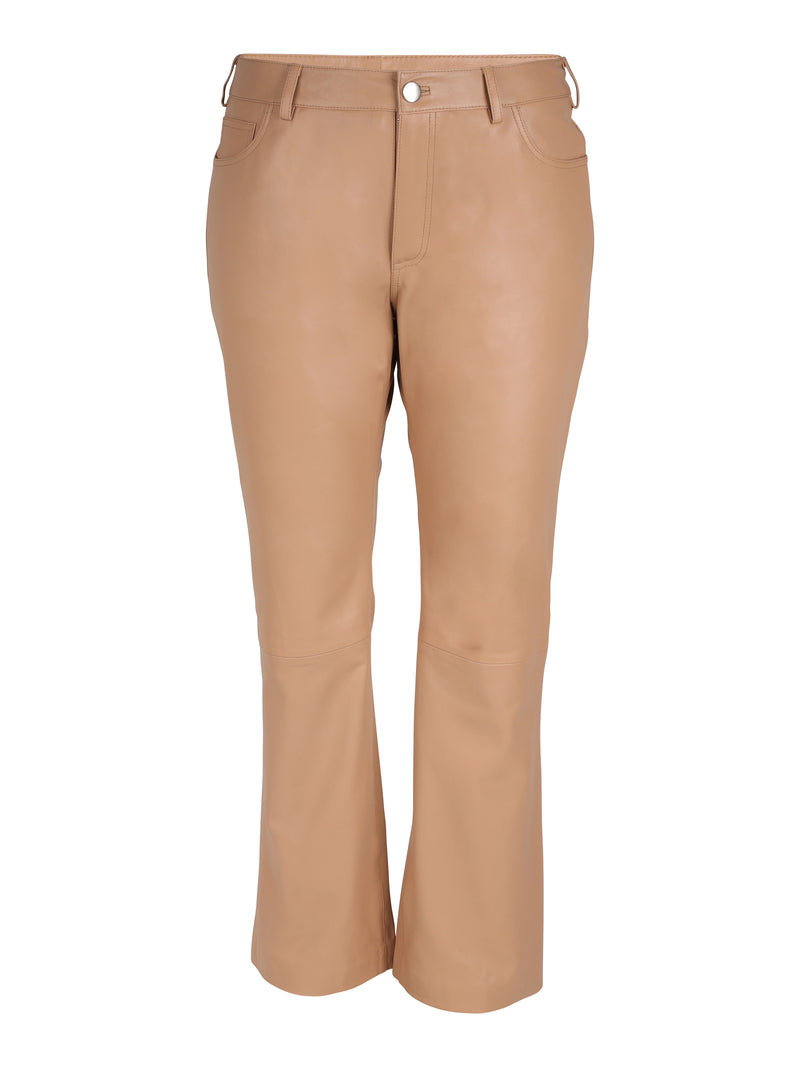 ZOEY ALINE LEATHER PANTS Bukser 219 Trench Camel