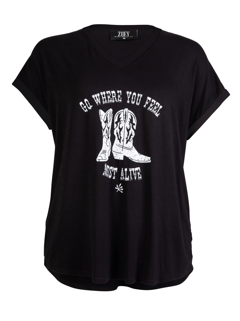 ZOEY ARYA T-SHIRT T-shirt Sort