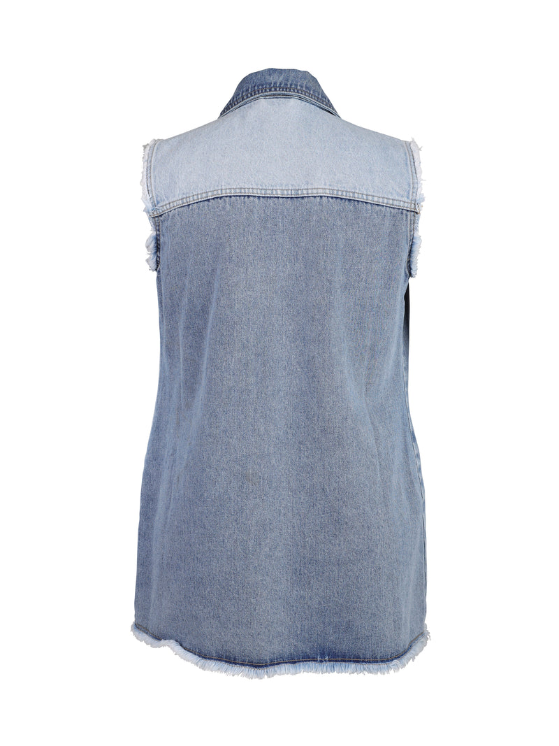 ZOEY AVERY WAISTCOAT Waistcoat 481 Denim blue