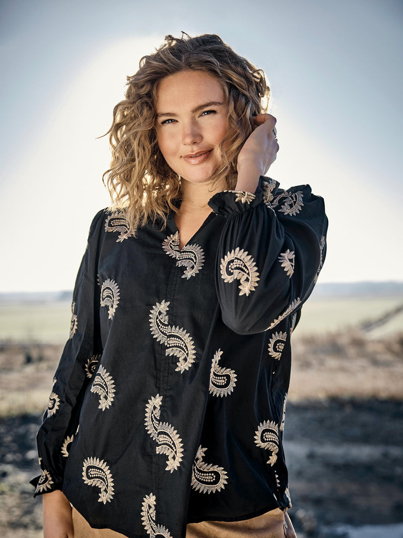 ZOEY BLAIR BLOUSE Bluser Sort