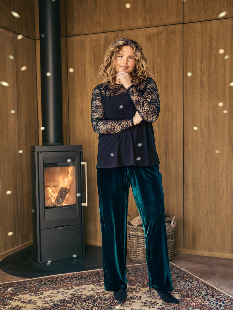 ZOEY BRIA PANTS Bukser 341 Forrest Green