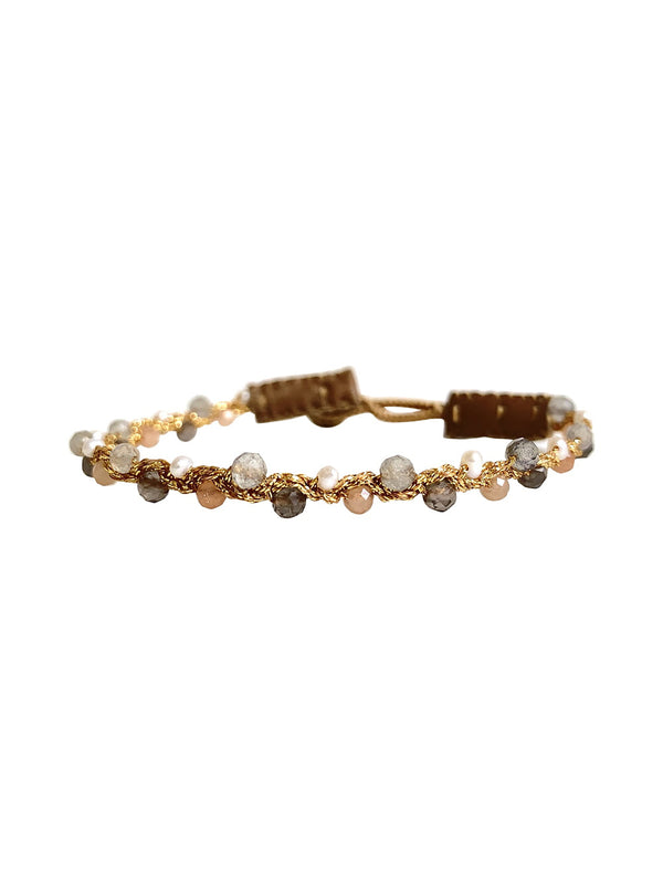 ZOEY CAP TWIST BRACELET Jewelry 617 Soft Pink Mix