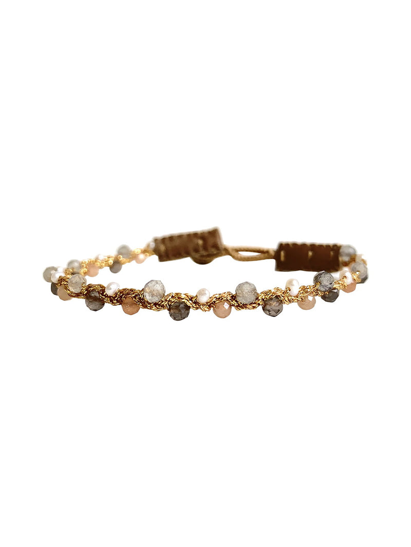 ZOEY CAP TWIST BRACELET Jewelry 617 Soft Pink Mix