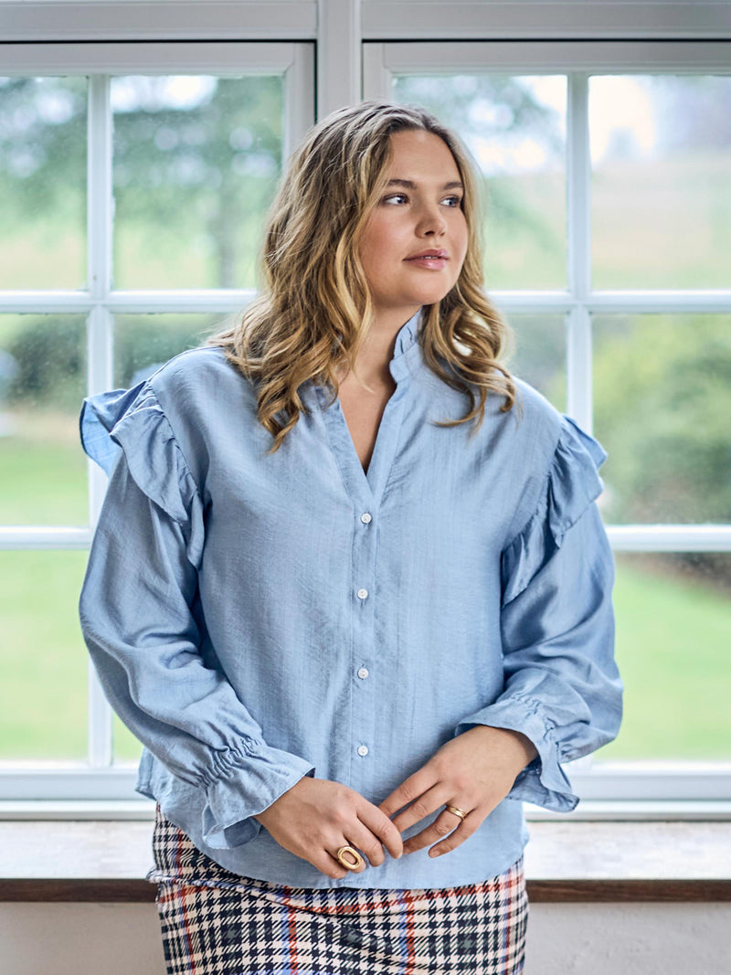 ZOEY CARLA BLOUSE Bluser 304 Sky Blue