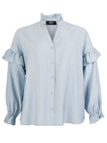 CARLA BLOUSE - Sky Blue