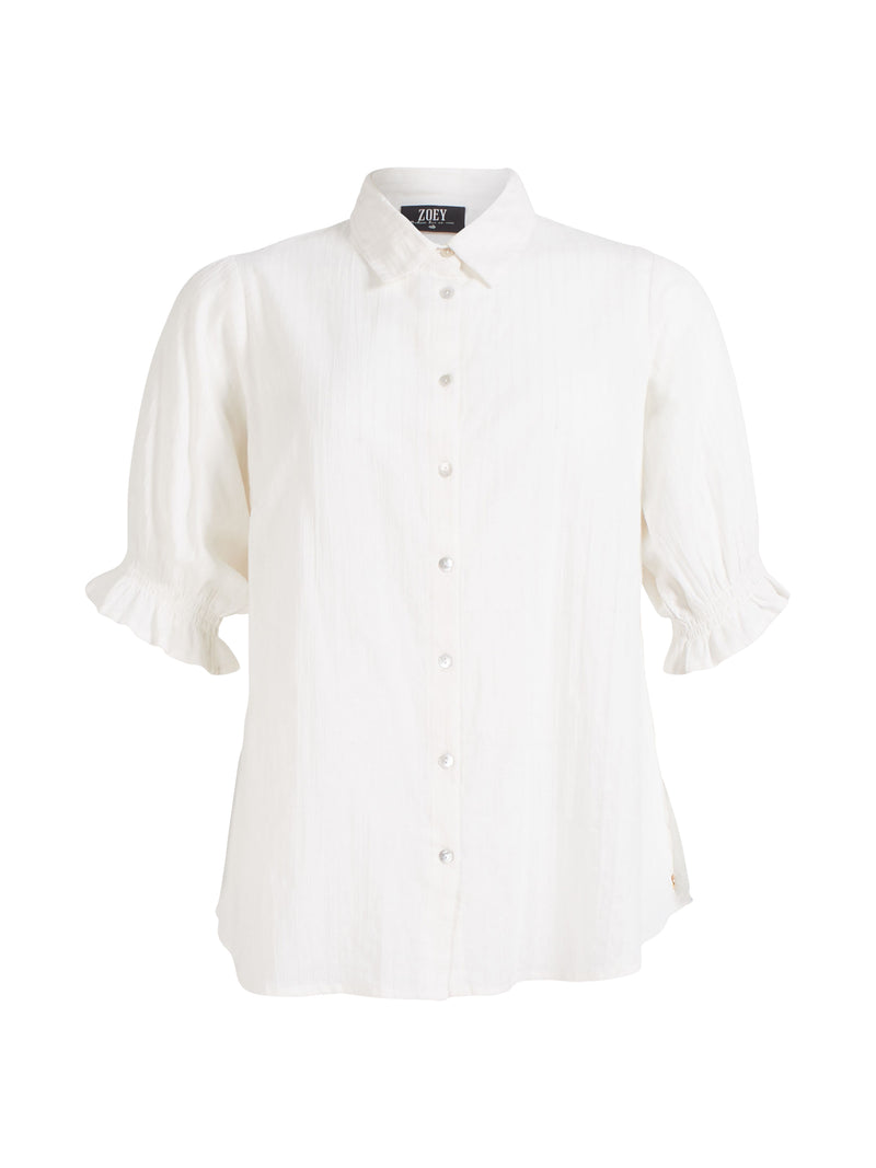 ZOEY CHARLENE SHIRT Skjorter Creme