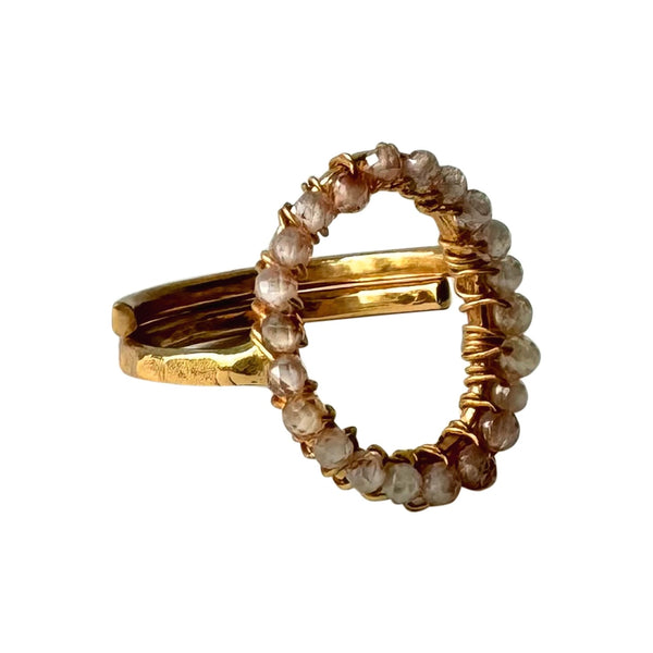 ZOEY CIRCLE STONES RING Jewelry 140 Champagne