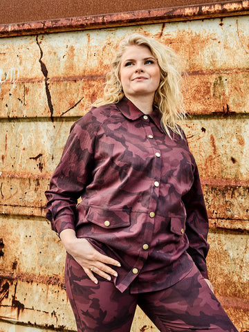 ZOEY CLEO SHIRT JACKET Skjorter 685 Berry Red Mix