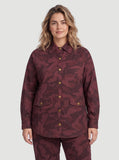 CLEO SHIRT JACKET - Berry Red Mix
