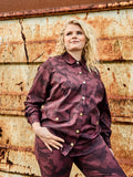 CLEO SHIRT JACKET - Berry Red Mix