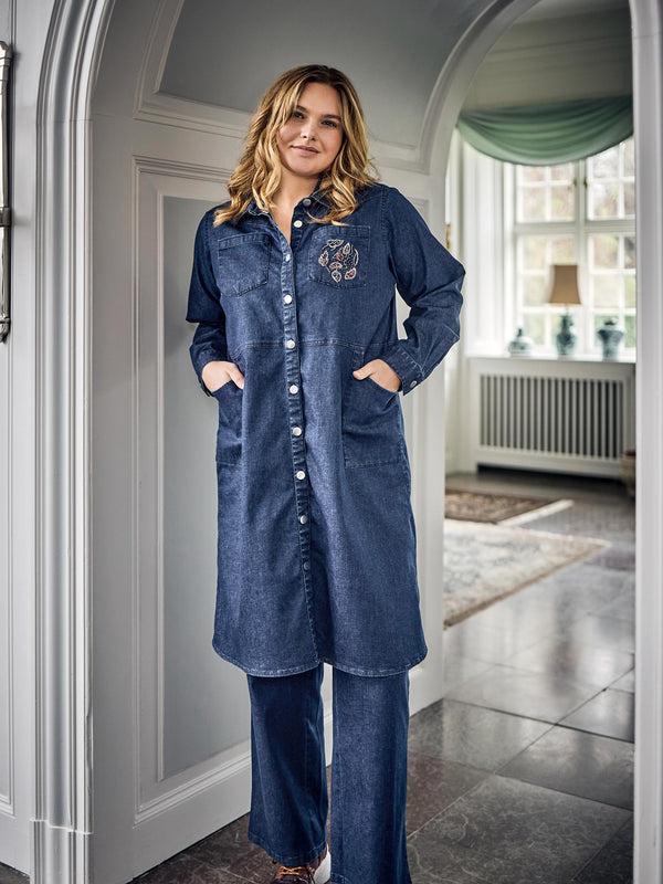 ZOEY EDA SHIRT DRESS Kjoler 482 Dark Denim