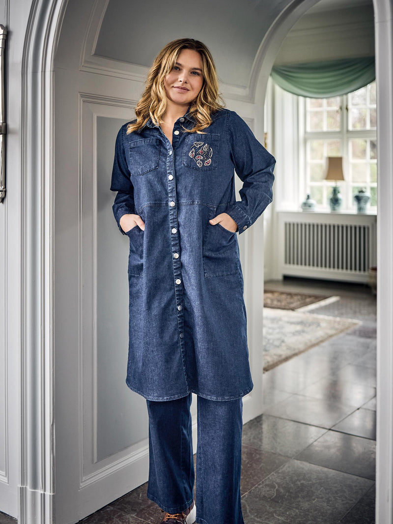 ZOEY EDA SHIRT DRESS Kjoler 482 Dark Denim
