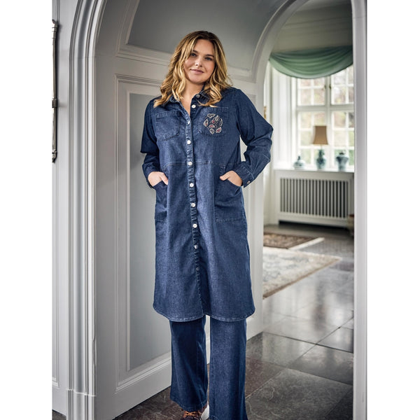 ZOEY EDA SHIRT DRESS Kjoler 482 Dark Denim