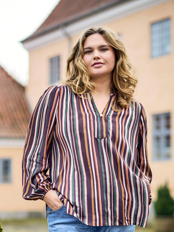 ZOEY ELLIE BLOUSE Bluser 296 Brown Mix