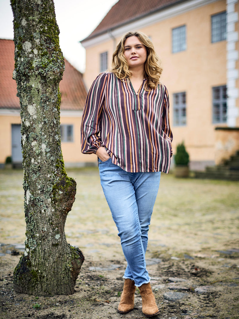 ZOEY ELLIE BLOUSE Bluser 296 Brown Mix