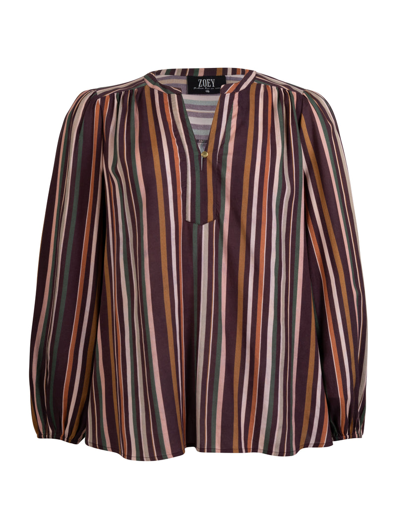 ZOEY ELLIE BLOUSE Bluser 296 Brown Mix