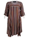 ELLIE DRESS - Brown Mix