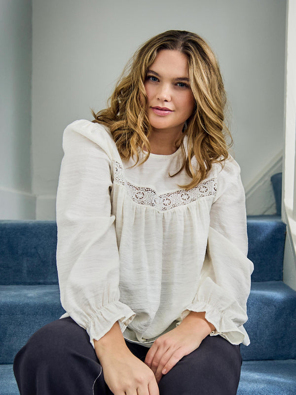 ZOEY EVIE BLOUSE Bluser Creme
