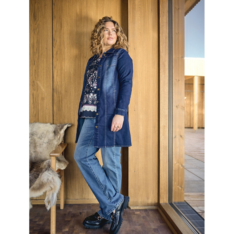 ZOEY FIA LONG JACKET Jakker 481 Denim blue