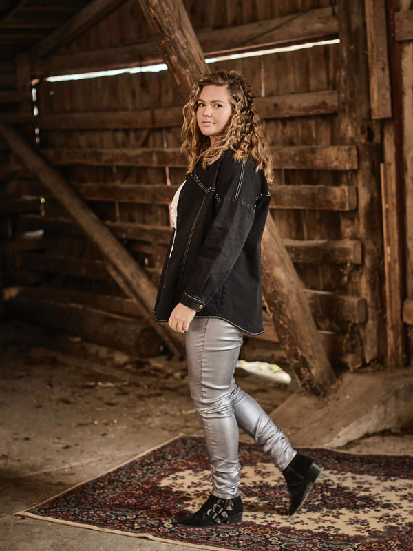 ZOEY FRANCES PANTS Bukser 007 Silver grey