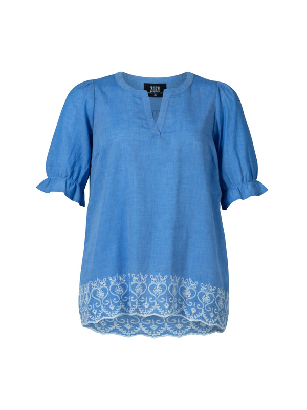 ZOEY GIULIANA TOP Toppe & T-shirts 326 Placid Blue