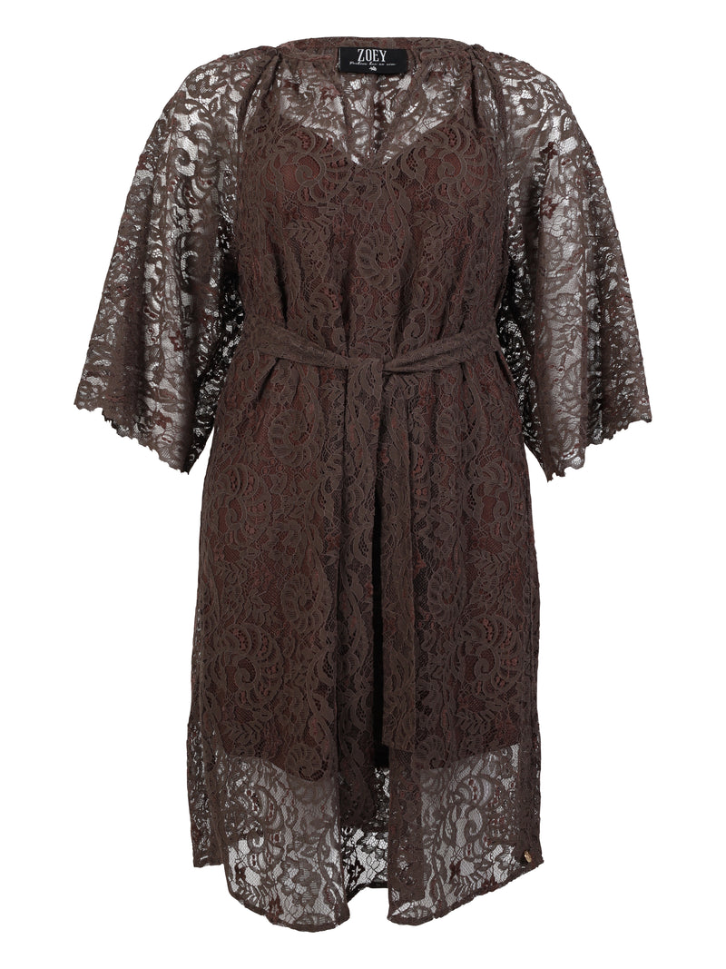ZOEY HAZEL TUNIC Kjoler 293 Chocolate