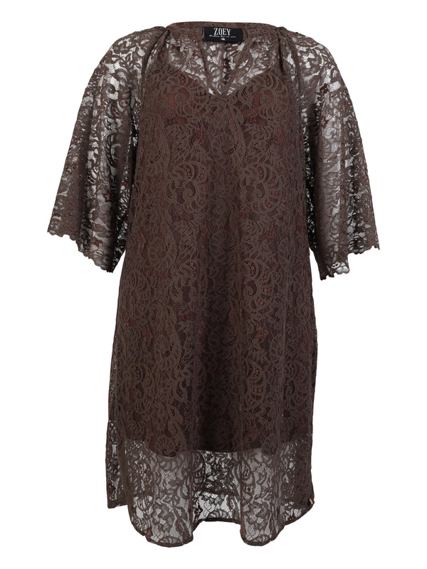 ZOEY HAZEL TUNIC Kjoler 293 Chocolate