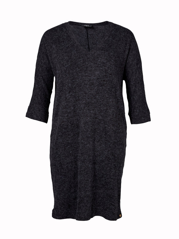 ZOEY KENLEY KNIT DRESS Dress 985 Dark Grey Melange