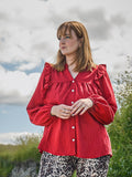 KIRA BLOUSE - Bright red