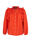 KIRA BLOUSE - Bright red