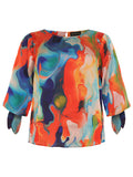 LADA BLOUSE - Multi Coloured Graphic print