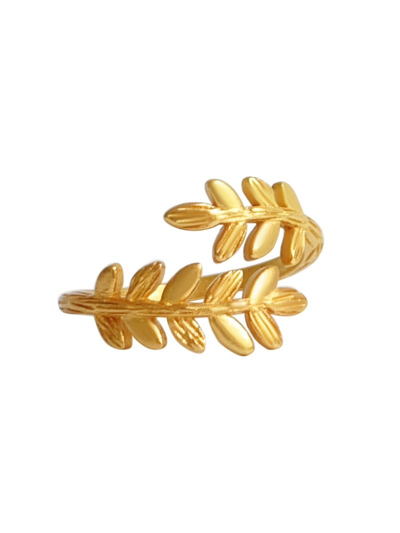 ZOEY LEAVES RING Jewelry 011 Gold