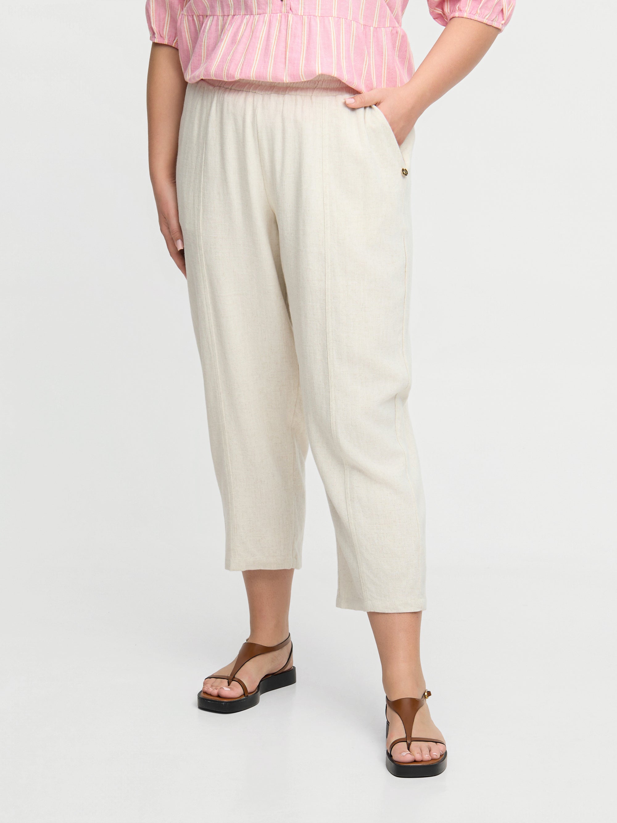 LIA PANTS - Sand Melange