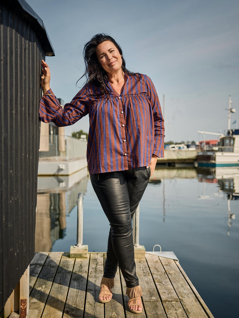 ZOEY LUCILLE LÆDER BUKSER Bukser Sort