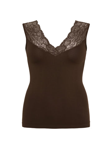 No. 1 By Ox LUCI SHAPEWEAR TOP Toppe & T-shirts Mocca Brown