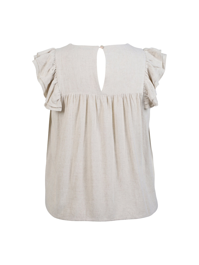 ZOEY MACY TOP Toppe & T-shirts 110 Creme