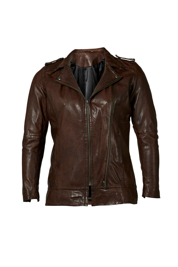ZOEY MALLY LEATHER JACKET Leather Jacket 289 Brown
