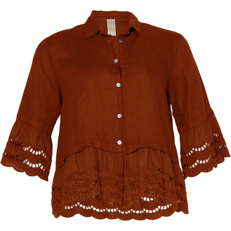 MOMENT MILLE BLOUSE Bluser 212 Bombay brown