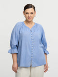 MINA BLOUSE - Light Denim blue