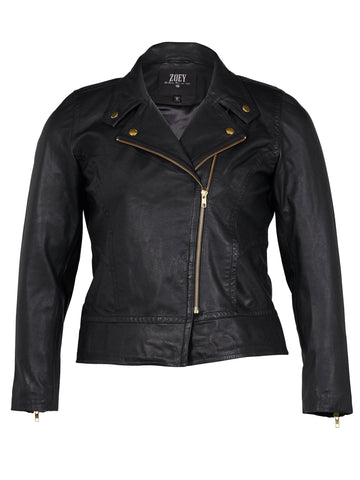 ZOEY MOLLY LÆDERJAKKE Leather Jacket Sort