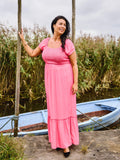 NORA DRESS - Bright Pink Mix