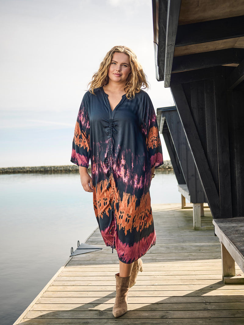 ZOEY OPHELIA DRESS Kjoler 007 BLACK TIE DYE