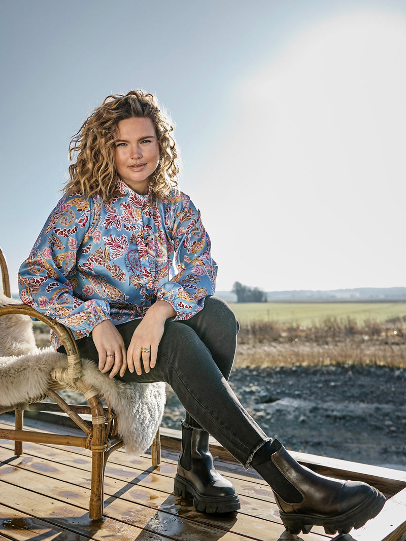 ZOEY RAYA BLOUSE Bluser 402 Blue mix