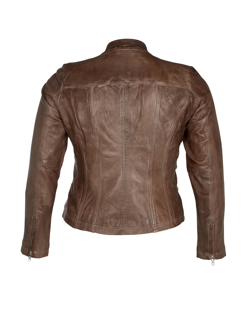 ZOEY REAGAN LÆDER JAKKE Leather Jacket 995 Anthracite grey