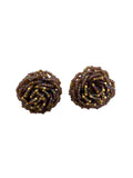 ROSE EARRING - Grey mix