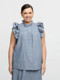 SELMA TOP - Stone Blue Mix