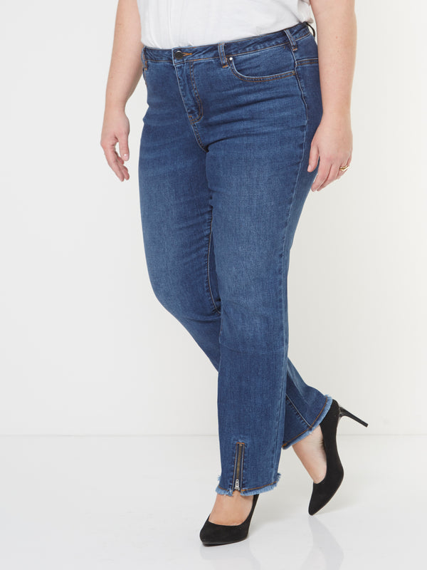 ZOEY SONJA ZIPPER JEANS Jeans 482 Dark Denim