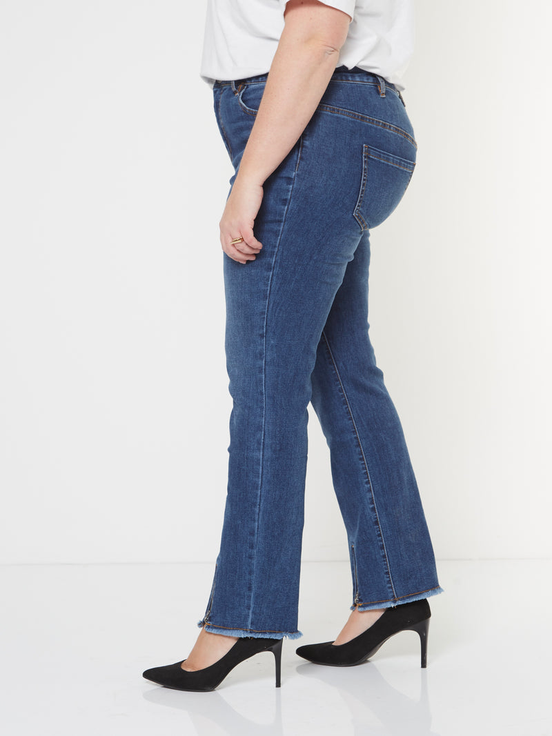 ZOEY SONJA ZIPPER JEANS Jeans 482 Dark Denim